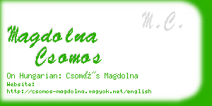 magdolna csomos business card